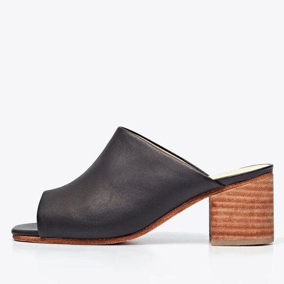 Nitolo | Paloma Open Toe Heeled Mules in Black | 9.5 - Picture 2 of 9